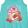 thumbnail image 2 of Instant Message - Strawberry Milk - Toddler & Youth Girls A-line Dress, 2 of 5