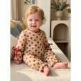 thumbnail image 6 of Loicainy Baby Toddler Girls Fall Outfit 6 12 18 24 Months 2T 3T 4T 5T Stripes Dots Print Long Sleeve T-shirt with Pants Clothes Set, 6 of 9
