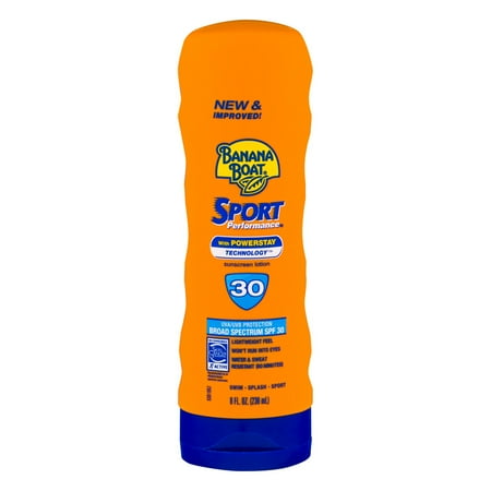 Banana Boat Sport Performance Sunscreen Lotion SPF 30, 8.0 FL OZ
