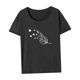 thumbnail image 4 of Camiseta de verano con cuello redondo para mujer, para uso diario, vacaciones, caminar, oficina, trabajo L, 4 of 7