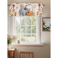 thumbnail image 2 of Hello Fall Valances for Windows Blue Pumpkin Sunflower Maple Leaf Vintage Linen Rod Pocket Curtains Valance Short Window Treatment Drapes for Living Room, Bedroom Bathroom 42"&nbsp;W x 18" L, 2 of 5