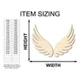 thumbnail image 2 of Unfinished Wood Angel Wings Shape - Craft - up to 46" 12" / 1/8", 2 of 5