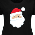 thumbnail image 4 of Inktastic Santa Claus, Smiling Santa, Red Hat, White Beard Women's Plus Size T-Shirt, 4 of 5