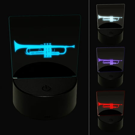 

Trumpet Music Instrument Silhouette LED Night Light Sign 3D Illusion Desk Nightstand Lamp