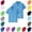 Blue, variant on LTTVQM 2Pcs Girls Boys' School Uniform Short-Sleeve Lightweight Quick-Dry Polo Shirts, Breathable Cotton Button Collared Athletic Workout Golf Shirts Orange 7-8 Year