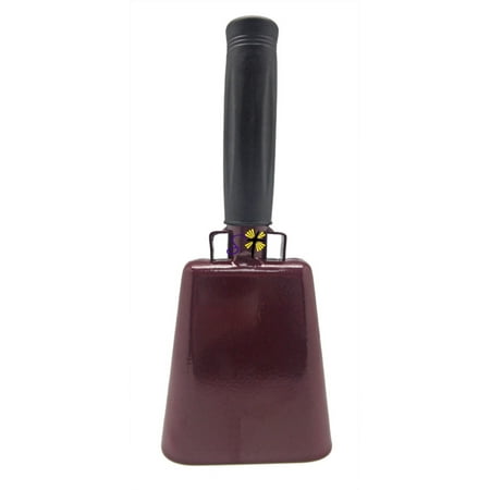 8.6 inch Maroon Bell Black Handle Cowbell with Stick Grip Handle Used for Cheering at Sporting Events - Cow Bell by Stewart Tradingâ?¢