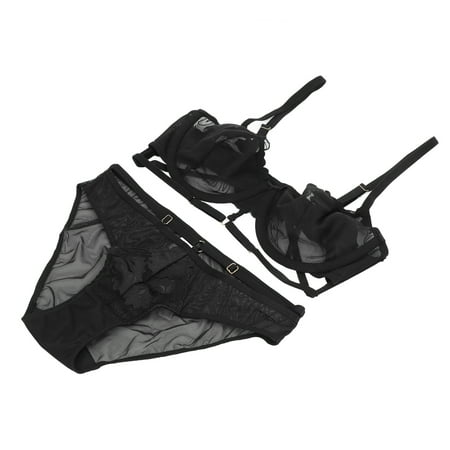 

Padded Underwear Women s Lace Bralette Set Push Up Ultra Thin Lace Embroidered Strap Bralette Set Black 75C