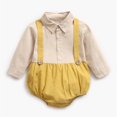 thumbnail image 2 of Sngxgn Baby Boy Bodysuits Sets Cotton Casual New born Clothes Comfort Outfit Baby(Yellow,18M), 2 of 9