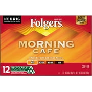 Folgers Morning Cafe K-Cup Pods for Keurig Brewers, Light Roast, 12 Count, Packaging May Vary