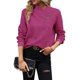 thumbnail image 3 of Camisas de Larga para Mujer, Conjuntos de Otoño, Camisetas con Cuello en V, Blusas Tipo Túnica con Botones, Ropa de Moda Rosa Roja M, 3 of 7