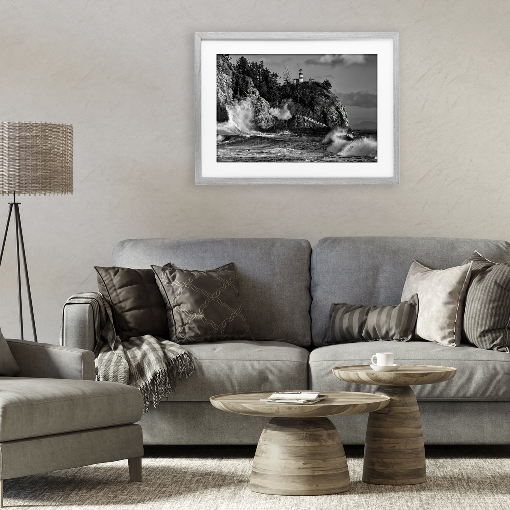 Stupell Industries Rising Tide at Cape Gray Framed Print Under Glass, design by Rick Berk