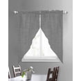 thumbnail image 3 of Vintage Dark Gray Swag Valances for Windows, Farmhouse Retro Solid Color Linen Texture Rod Pocket Sheer Valances for Windows, Swag Toppers Light Filtering for Kitchen Living Room 2 Panels 36''x63'', 3 of 6