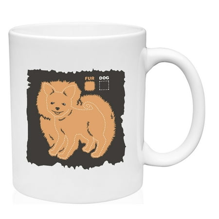 

Dog vs Fur Pomeranian Mug Ceramic Coffee Mug Funny Gift Cup