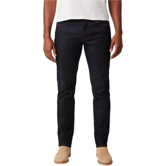 DSTLD Mens Solid Straight Leg Jeans, Blue, 36W x 36L