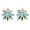 Green, variant on HUANLEDASH 1 Pair Snowflake Shape Stud Earrings Shining Rhinestones Inlaid Alloy Women Ear Studs Fashion Jewelry Gift