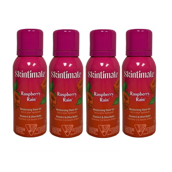 Skintimate Raspberry Rain Women's Shave Gel - Travel Size - 2.75oz, Pack of 4