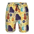 thumbnail image 4 of Naloa Musical Instruments Men's Beach Shorts, Surfing shorts, Swim trunks, Quick Dry Swim Trunks for Surfing Beach Fun - Large, 4 of 9