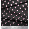 thumbnail image 3 of Soimoi Gray Rayon Fabric Pink Heart Print Sewing Fabric Yard 56 Inch Wide, 3 of 3