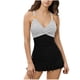 thumbnail image 2 of Traje de baño Tankini de moda para mujer, sin mangas, con pliegues, estampado liso, push-up, acolchado, ropa de playa, traje de baño de dos piezas para mujer, trajes de baño tankini para mujer, traje, 2 of 7