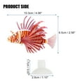 thumbnail image 2 of Unique Bargains Aquarium Artificial Lion Fish Ornament Glowing Simulation with Suction Cup Orange Purple Transparent, 2 of 7