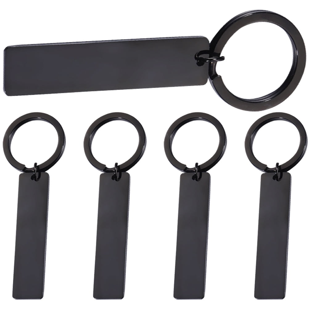 WORGEOUS 25 pcs  Blank Stainless Steel Key Chain Blank Keychain Blank Key Ring Key Tags For Number Tag