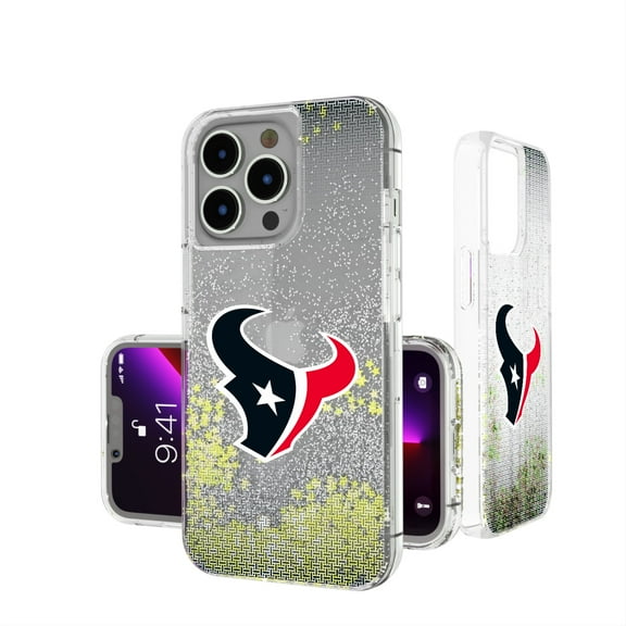 Houston Texans Linen Logo iPhone Glitter Case