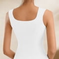 thumbnail image 5 of Tank Tops With Built in Bras Camisole Workout Clothes Beach Vacation Fashion Clothing Cotton Cozy Womens Blouse White, 5 of 9