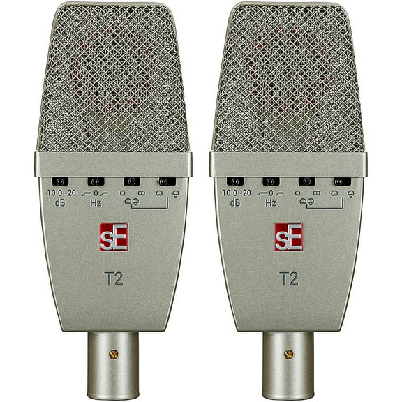 SE Electronics T2-PAIR Pair of T2 Large Diaphragm Condenser Microphone