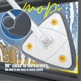 thumbnail image 3 of EIMELI  360° Rotatable Adjustable Cleaning Mop  51‘‘ Extendable Triangle Mop with Long Handle  Automatic Wringing Microfiber Spin Floor Cleaning Mop for Cleaning Walls  Ceilings and Wind, 3 of 11