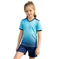 thumbnail image 4 of AWZXDE Boys Girls Children Football Sports Basketball Tracksuit Shorts T Shirt Sportswear Outdoor Activewear Set Sky Blue，7-8 Years, 4 of 6