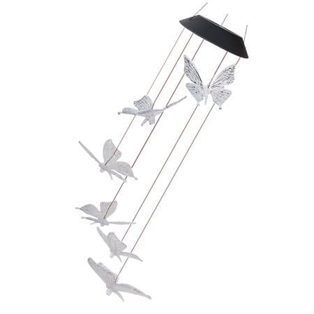 LOLIPPYY LED Wind Chime with Built in Light Sensor and Changing Leds for Outdoor Decor