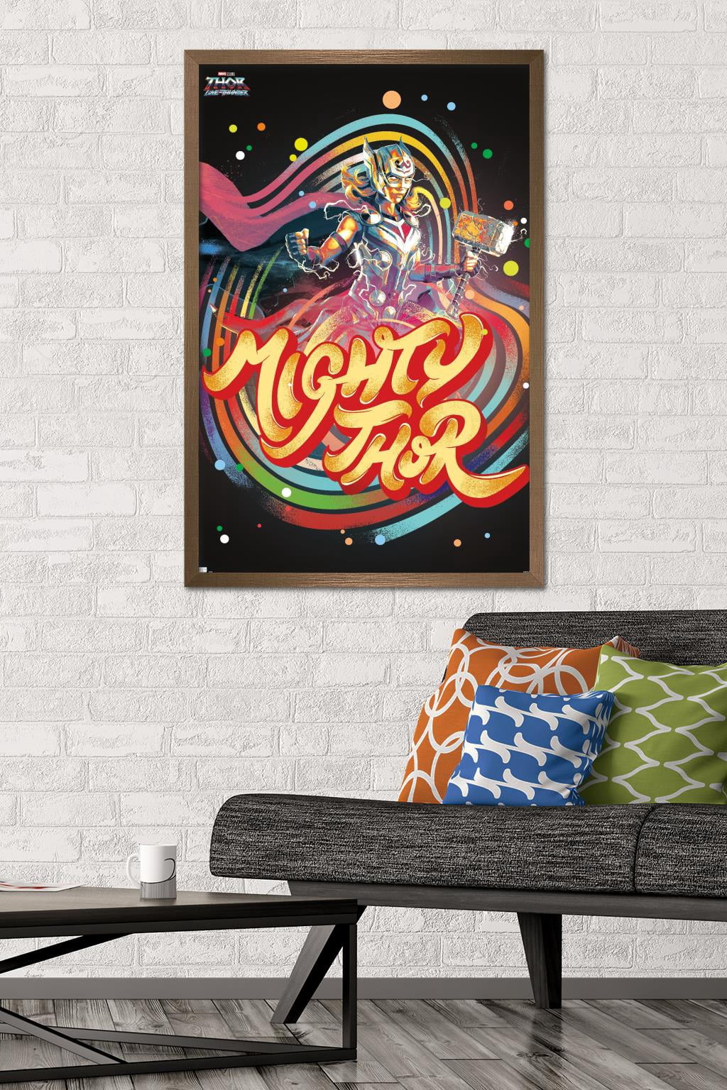 Marvel Thor: Love and Thunder - Circles Wall Poster, 22.375" x 34" Framed
