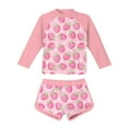 thumbnail image 1 of Luvoko Maillot de Bain 2 Pcs pour Filles, Maillot de Bain à Manches Longues, Shorts Volley pour Filles, Bas de Maillot de Bain TP, Maillot de Bain Modeste (Rose, 10-11 Ans), 1 of 2