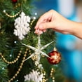 thumbnail image 6 of Glitter Snowflake Christmas Ornaments - Sparkling Snowflakes for Xmas Tree Decor, Winter Wonderland Party Supplies, Holiday Home Decorations for Indoor Outdoor Seasonal Festive Display, 6 of 6