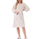 thumbnail image 2 of INSPIRE CHIC Vestido de Noche de Franela para Mujeres, Sleepdress de Forro de Felpa, Cuello Redondo, Sudadera de Invierno con Bolsillo, M Blanco, 2 of 6