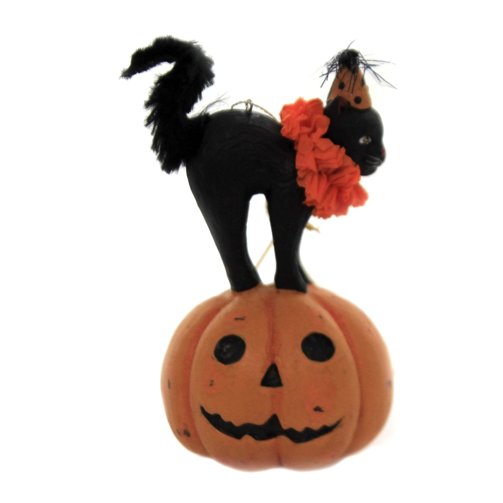 Wet Nose Designs Colorful Halloween Jack O Lanterns Dog Collar Pumpkins on Black 