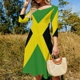 thumbnail image 4 of Simple Jamaican Flag Dress Summer Dresses Woman Street Style Big Size Casual Dress, 4 of 9