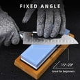 thumbnail image 4 of LingStar Whetstone Set 2 Side Grit 1000/6000, Kitchen Knife Sharpener Stone Kit with Flattening Stone, Angle Guide, Anti-cut Gloves, 4 of 6