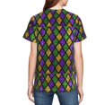 thumbnail image 7 of Wukai Mardi Gras Shiny Green Purple Youth Unisex Short Sleeve T-Shirt for Boys, Girls, Teens, and Kids-X-Small, 7 of 7