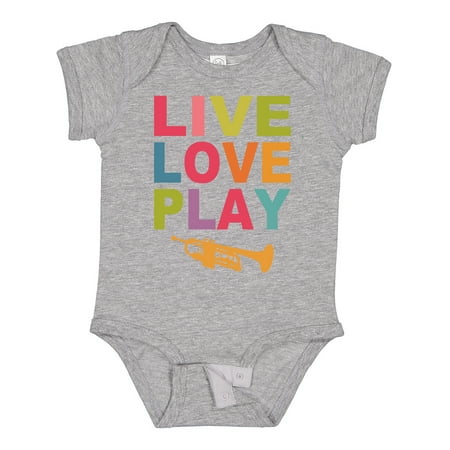 

Inktastic Live Love Play the Trumpet Gift Baby Boy or Baby Girl Bodysuit