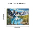 thumbnail image 2 of Pratyus Mountain Lake Pine Trees Blue Sky Canvas Wall Decor for Bedroom Kitchen Ready To Hang Art 16x12in, 2 of 6