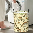 thumbnail image 5 of Sikiie Cartoon Dinosaurs Print Round Dirty Clothes Basket, Waterproof Standing Foldable Storage Basket, for Laundry Room, Bedroom, Bathroom Storage-Medium, 5 of 6