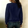 thumbnail image 7 of TARIENDY Cropped Sweatshirt for Women Lightweight Long Sleeve V Neck Pullover Tops Fashion Fall Casual Sweatshirts Navy XL, 7 of 7