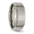 thumbnail image 4 of Chisel Titanium Brushed and Polished 8mm Beveled Edge Band, 4 of 7