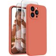 thumbnail image 1 of FireNova Funda diseñada para iPhone 15 Pro, funda de silicona mejorada [protección de cámara] con [2 protectores de pantalla], forro interior de microfibra suave antiarañazos, 6,1 pulgadas, verde Calk, 1 of 4