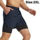 thumbnail image 2 of Pantalones cortos para correr 2 en 1 para hombre, 1 Uds., pantalones cortos ligeros para gimnasio, Yoga, entrenamiento, boxeo, deportes, con lazo para toalla Ormromra 221580-6, 2 of 9