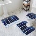 thumbnail image 3 of Tree Trunk Bathroom Rugs Set Retro Watercolor Non Slip Absorbent Soft Bath Mats 3 Piece Set with Bathroom Rug, U-Shaped Floor Mat, Toilet Seat Cover Large Size, 3 of 9