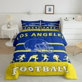 thumbnail image 3 of American Football Comforter King Size,Football Bedding Sets for Kids Boys Girls,Blue Yellow Sports Comforter Sets,Football City Team Duvet Insert with 2 Pillowcases(Los Angeles), 3 of 7