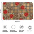 thumbnail image 3 of Pioneer Flower Floral Print Pattern Bathroom Rugs Mat, Non Slip Microfiber Bathroom Rug with Rubber Backing, Soft Mats for Bathroom Floor Tub Shower, 17"x30", 3 of 5