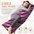 thumbnail image 5 of Body Pillow Cover - pink black zebra print striped Soft Body Pillow Cover with Zipper, Comfort Body Pillow Pillowcase, Body Pillow Case Cover 20 x 54, 5 of 7